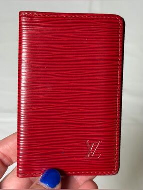 Louis Vuitton red epi leather pocket organizer